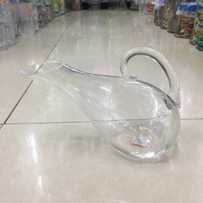Small household clear glass wine decanter 1000ml wine dispenser for easy decanting