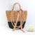 Fashion Leisure Lady Crossbody Hand-Carrying Dual-Use Straw Bag Bowknot Bag Vacation Travel