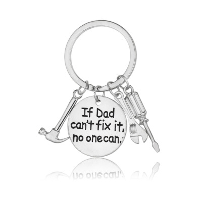 European and American Personalized Creative If Dad Can't Fix It No One Can Gadget Saw Keychain
