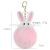 New cute leather printed rabbit hair ball bag pendant personalized pu filled rabbit hair plush small pendant