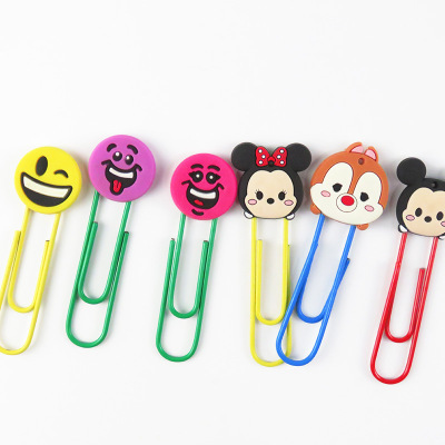 Factory Specializing in the Production of School Supplies Facial Expression Smiley Face Bookmark Personality Clip PVC Office Stationery Bookmarks