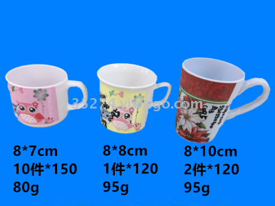 Melamine cup imitation ceramic decal cup water cup mouth cup large number of stock styles complete