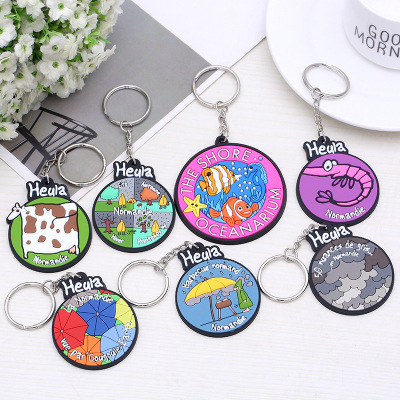 Creative Activity Gift Keychain High Quality PVC Soft Glue Cartoon Car Key Pendant Advertising Promotion Gifts