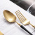 Small waist stainless steel 304 material, black gold knife and fork spoon, coffee spoon, western tableware frosted hotel restaurant dedicated