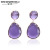 Rongyu foreign trade fashion jewelry multi-color earrings ladies copper inlaid imitation zircon earrings eardrops