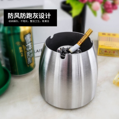 Factory Direct Stainless Steel Ash Tray Custom Logo Creative Personality Fashion Windproof round Ashtray