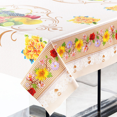 2019 new idyllic nonwoven tablecloth multi-color creative rectangular printed tablecloth home fabric art wholesale customization