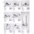 Stainless steel towel rack set five pieces 304 bathroom four pieces bathroom hardware set