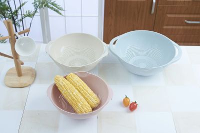 B35-007 Plastic round Kitchen Vegetable Washing Basket Fruit Basket Draining Basket Vegetable Washing Basket Draining Vegetable Washer Basket