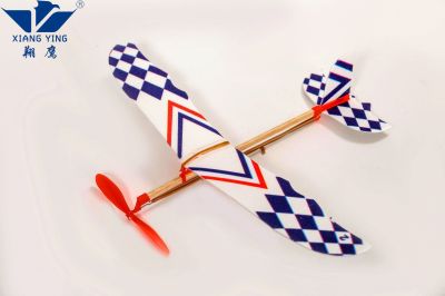 God bird rubber band powered aircraft model biplane wings rubber band powered aircraft DIY aircraft material package