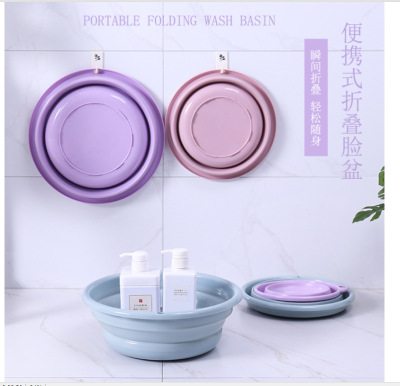 Portable japanese-style basin folding thickening basin large, medium and small washbasin family washing basin traveling washing child plastic basin