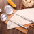 304 Stainless Steel Spatula Creative Bamboo Kitchen Tools Six-Piece Cooking Insulation Spatula Soup Spoon and Strainer