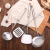 304 Stainless Steel Spatula Creative Bamboo Kitchen Tools Six-Piece Cooking Insulation Spatula Soup Spoon and Strainer