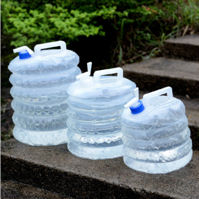 Car Bucket Plastic Telescopic Water Storage Tank Collapsible Bucket PE Drinking Bag Outdoor Water Storage Tank with Faucet