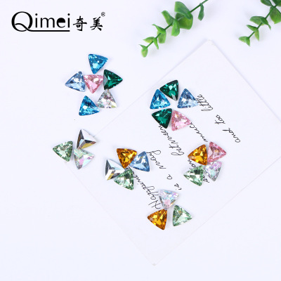 Manufacturers wholesale acrylic drill tip triangle Taiwan triangle tip bottom drill DIY clothing accessories with drilling materials