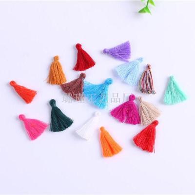 In Stock Wholesale 3cm Cotton Thread Tassel Color Small Tassel Ears DIY Earrings Ornament Accessories Bag Clothing