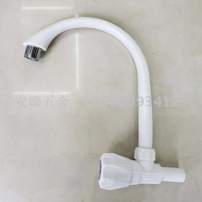 Plastic faucet kitchen basin large curved faucet into the wall rotating handle faucet India yemen southeast Asia