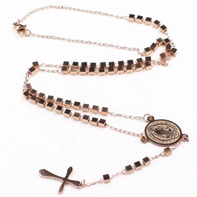 Stainless steel religious ornament with beads