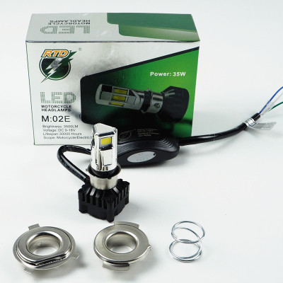 Motorcycle modified LED headlights electric vehicle general H4 BA20D H6 ultra-bright white light built-in headlights