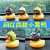 Small Yellow Duck Car Decoration Car Social Breaking Wind Duck Creative Personality Car Interior Ornaments Wearing Helmet TikTok Same Style