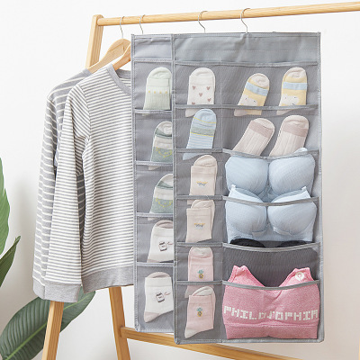 Oxford cloth wall hanging hanging two-sided underwear socks bra storage bag