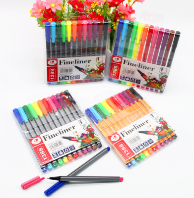 New product: 1388# high-quality color signature pen animation professional hand painting color line marker pen
