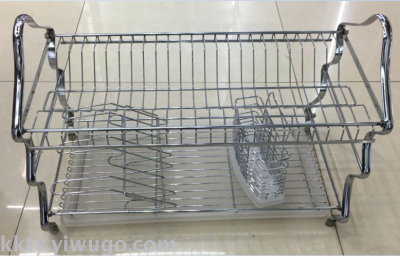 2 Layer Dish Rack Dish Drainer, Water-proof, big size