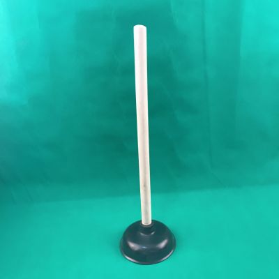 Plastic plunger with wooden handle, leather plunger, toilet plunger, red plunger