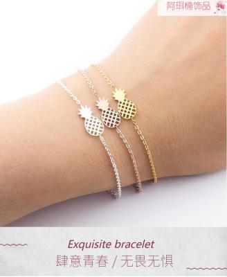 Arnan ornaments stainless steel bracelet pineapple bracelet popular foreign trade manufacturers direct