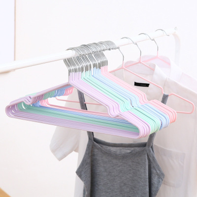 Nordic Thick coat shelf stain - free dip plastic clothes hanger Household non-slip clothes support Adult metal clothes rack wholesale