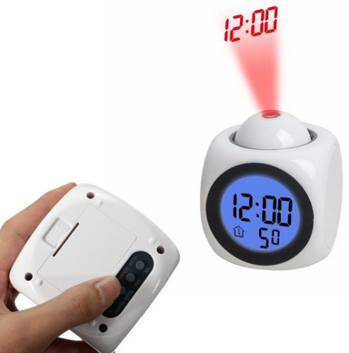825 new multi-function projection time signal clock led colorful projection alarm clock voice time signal clock projection clock