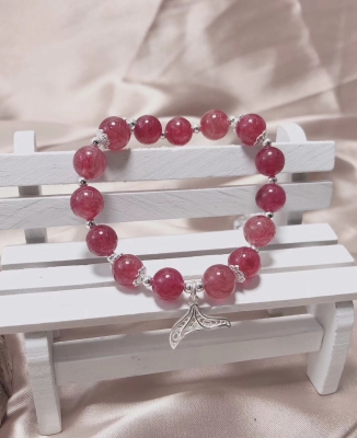 Natural stone crystal lady bracelet aims at crystal fishtail