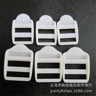 In Stock Direct Selling 2cm2.5cm Nylon White Flat Four-Gear Buckle Bag Straight Four-Gear Buckle Plastic Four-Gear Buckle
