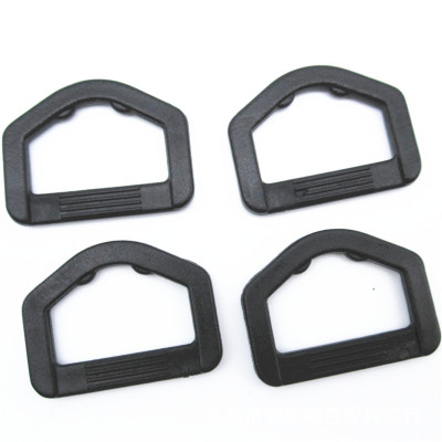 Factory Direct Sales 2. 5cm with Teeth D-Shape Button D-Ring Plastic D Buckle POMD Ring Five-Pointed Ring Luggage Accessories
