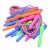 Multicolor skipping rope Cotton skipping rope with plastic handle Sporting goods for students wholesale