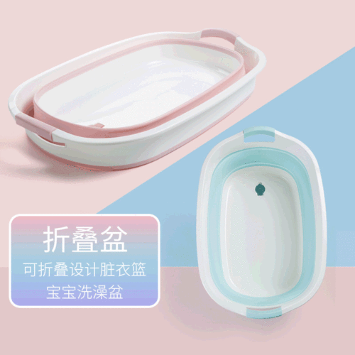 Factory Direct Plastic Retractable Laundry Basket Folding Basket TPE Silicone Laundry Basket Plastic Storage Folding Dolly Tub