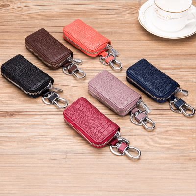 Crocodile pattern general intelligent remote control men's new personalized car key bag zipper lady leather