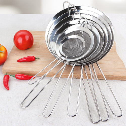 qf kitchen ladle oil filter stainless steel colander spoon oil filter mesh oil strainer soybean milk strainer strainer foam strainer spoon