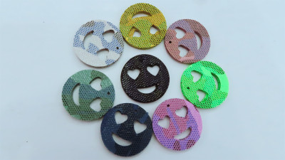 Summer fashion pu piece earrings pendant of manufacturer's direct-sale fabric buttons