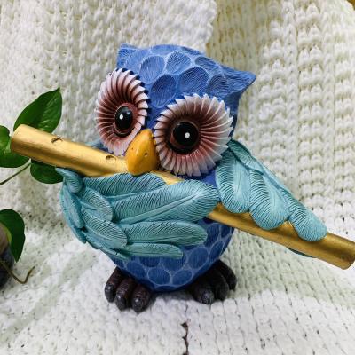 Musical instrument owl storage tank doll resin wedding gifts small gifts