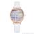 The new aliexpress ladies' fashion watch with a stylish colored check and diamond-encrusted watch band