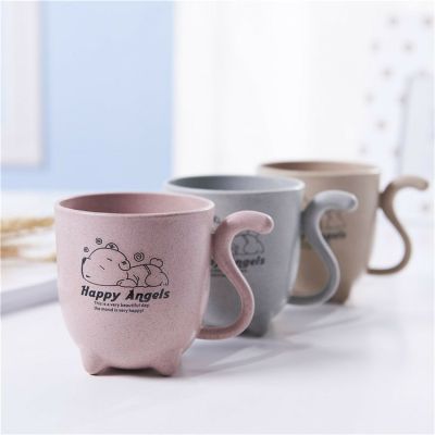 J06-5285 Children's Cartoon Printing Milk Cup Straw Maixiang Cup Baby Mouthwash Cup Tea Cup