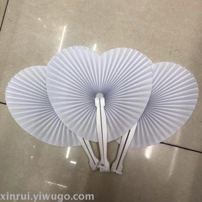 Manufacturers direct fan love-type paper folding fan paper fan