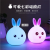 Charging remote control atmosphere led induction rabbit small night lamp colorful rabbit silicone lamp creative baby 
