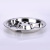 Stainless Steel round Four Grid Fast Food Plate Student Fast Food Plate with Bowl Student/Children Fast Food Plate Electrolytic Process