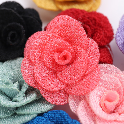 New Korean diy hair ornaments head accessories hot stamping color cloth decorative flower accessories