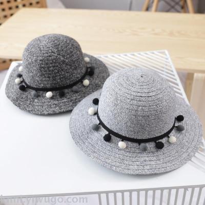 Black and White Ball Knitted Fisherman Hat