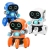 Tik Tok Toys Electric Cartoon Six-Claw Fish Robot Dancing Music Light Children Wholesale Stall Hot Sale