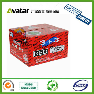3+3 red black grey blue Gasket maker heat resistance silicone sealant