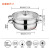Factory Direct Sales Stainless Steel Steamer Double-Layer Three-Layer Soup Steam Pot Multi-Purpose Steamed Hot Pot Opening Gift Gift 28cm